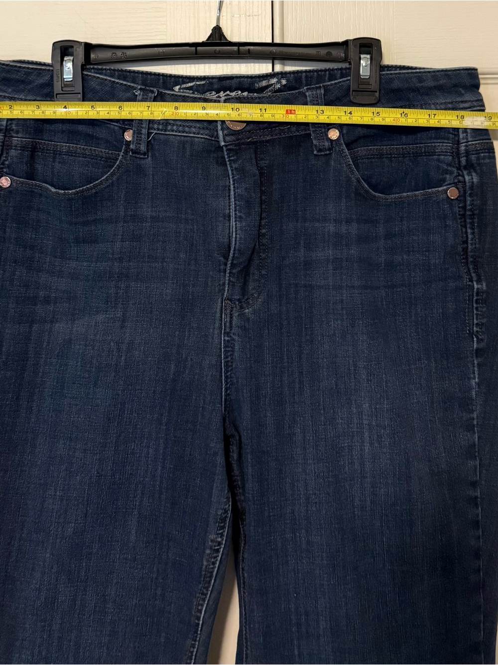 Seven7 Women High Rise Dark Blue Denim Jeans - Picture 5 of 9